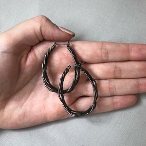 Pewter colored hoops